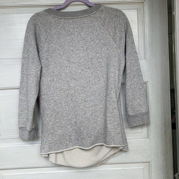 GANT RUGGER Grey with wrap and raw hem sweatshirt - Picture 5 of 7